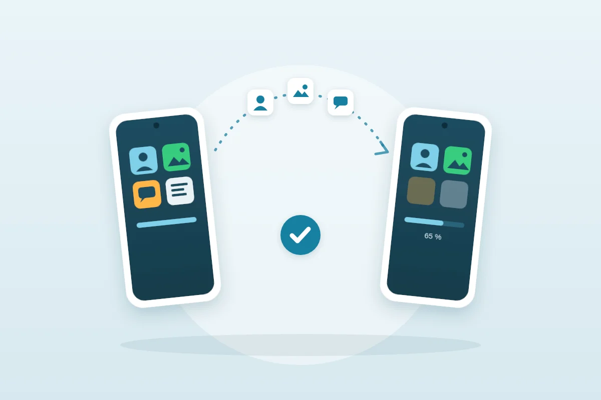 Illustration: data transfer from the old to the new smartphone